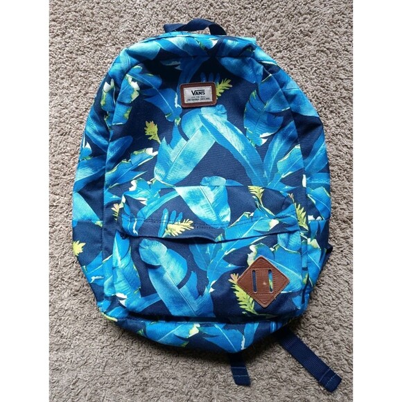 Vans Old Skool 2 Backpack Blue Floral Print - Picture 1 of 7
